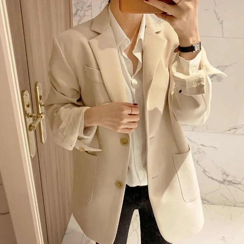 single breasted casual blazers