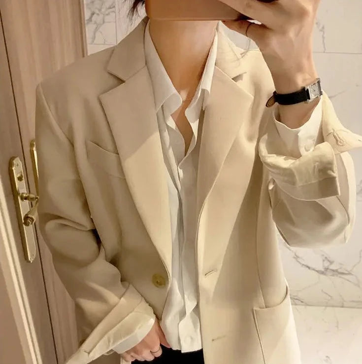 single breasted casual blazers