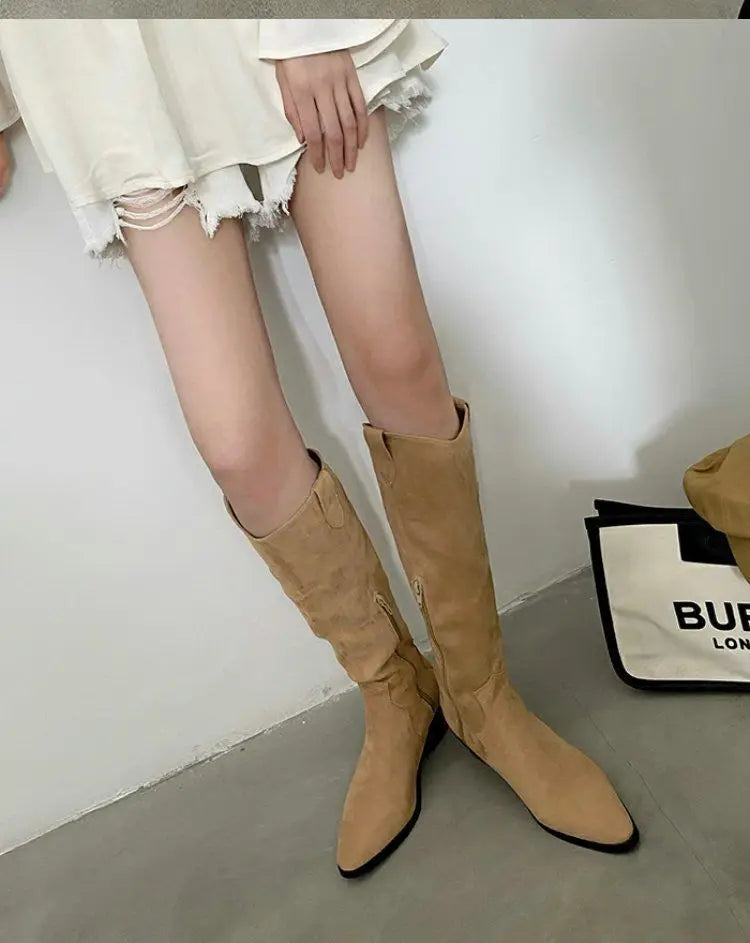 western knee high boots