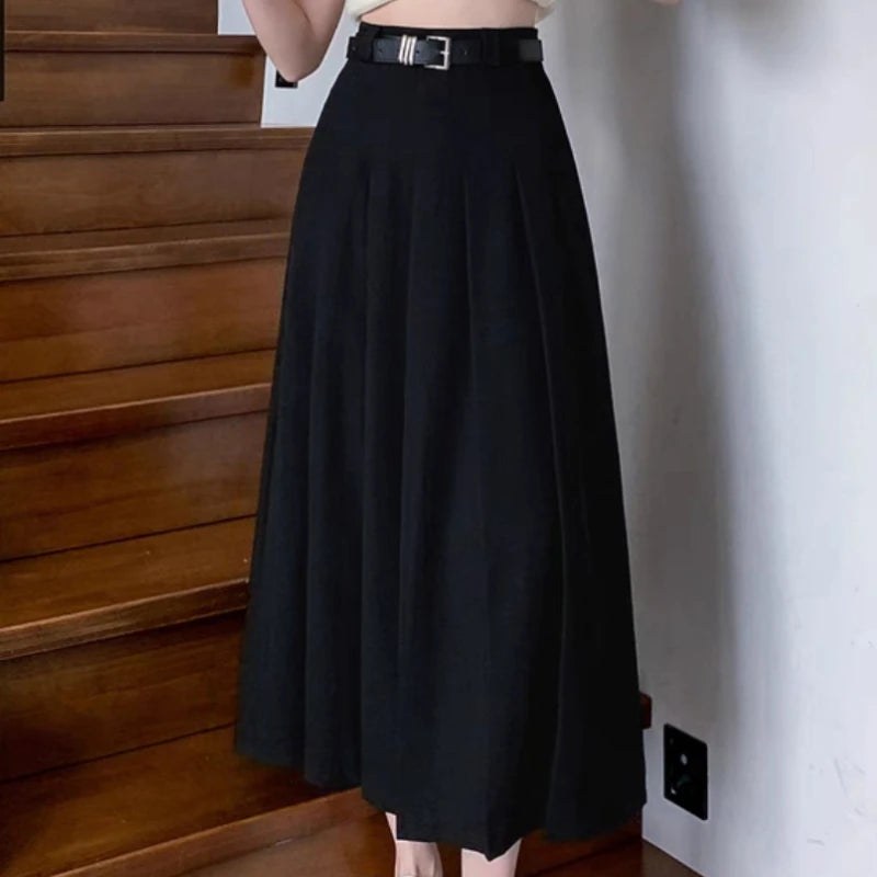 midi design fold skirts