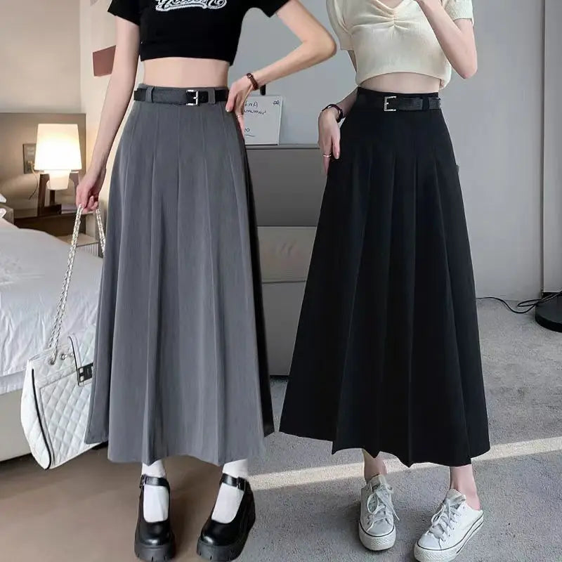 midi design fold skirts