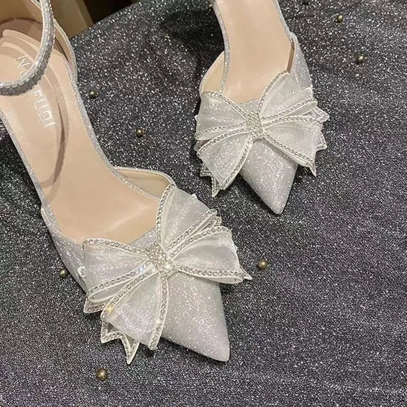 rhinestones party and weddings super-high heel