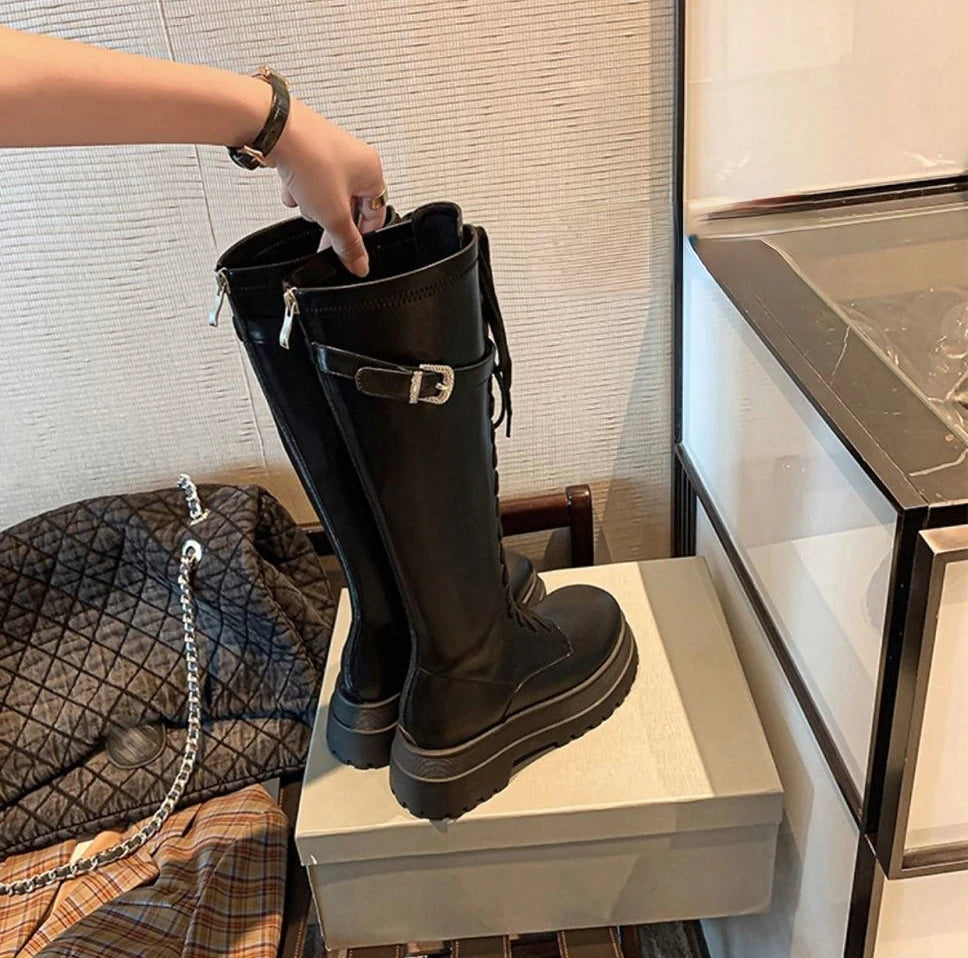 gothic long chelsea boots