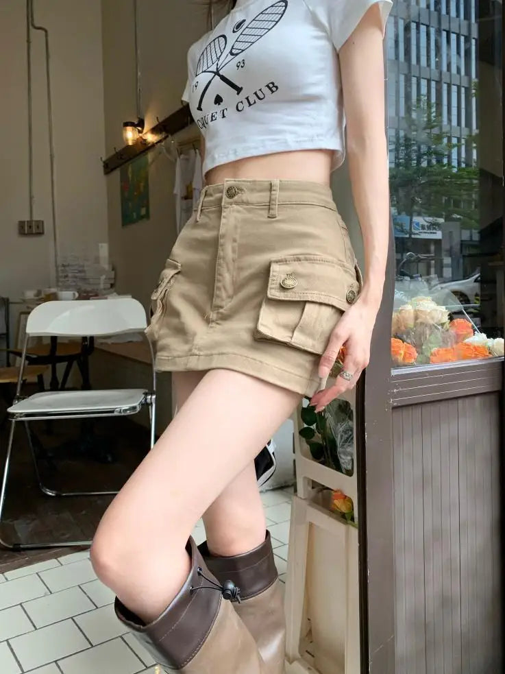 a-line vintage cargo skirts