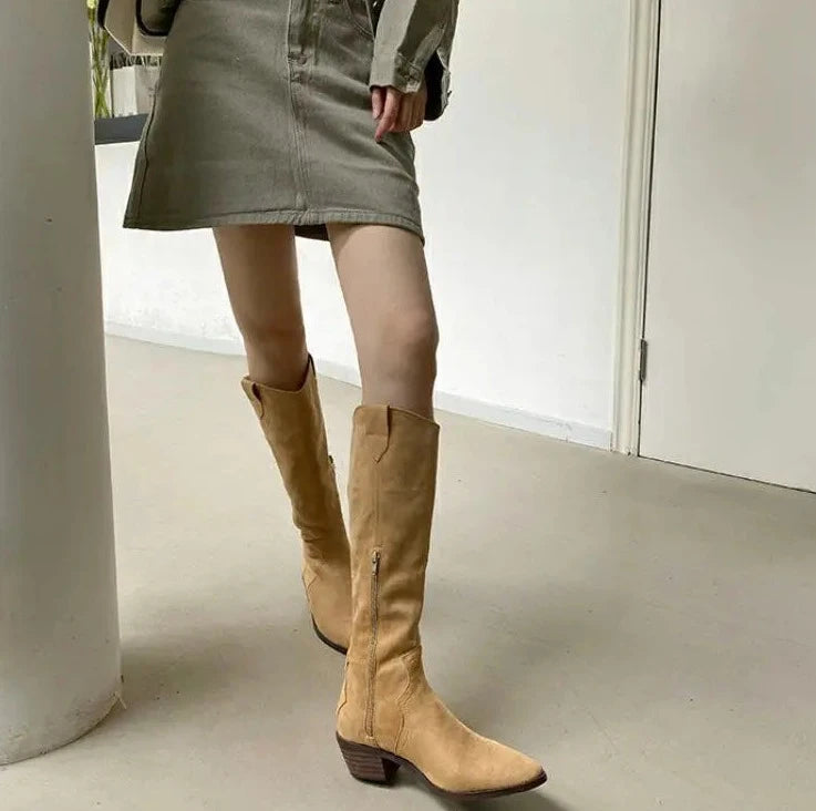 western knee high boots