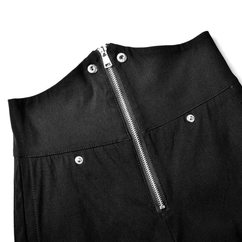 shirring zipper fly shorts