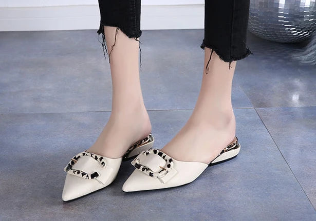 elegant medium heel slippers