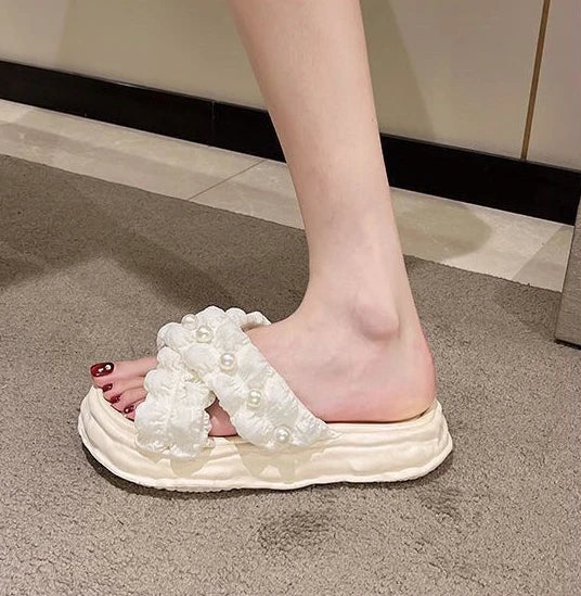 thick slides jewelry slippers