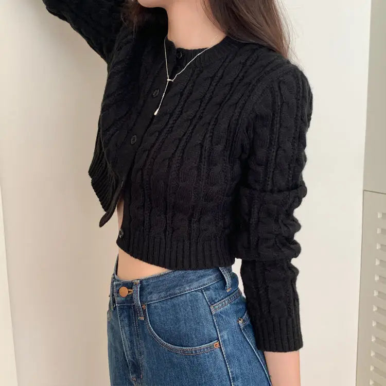 knitted cropped cardigans