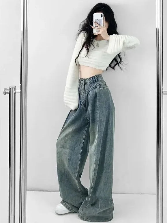 retro wide leg jeans