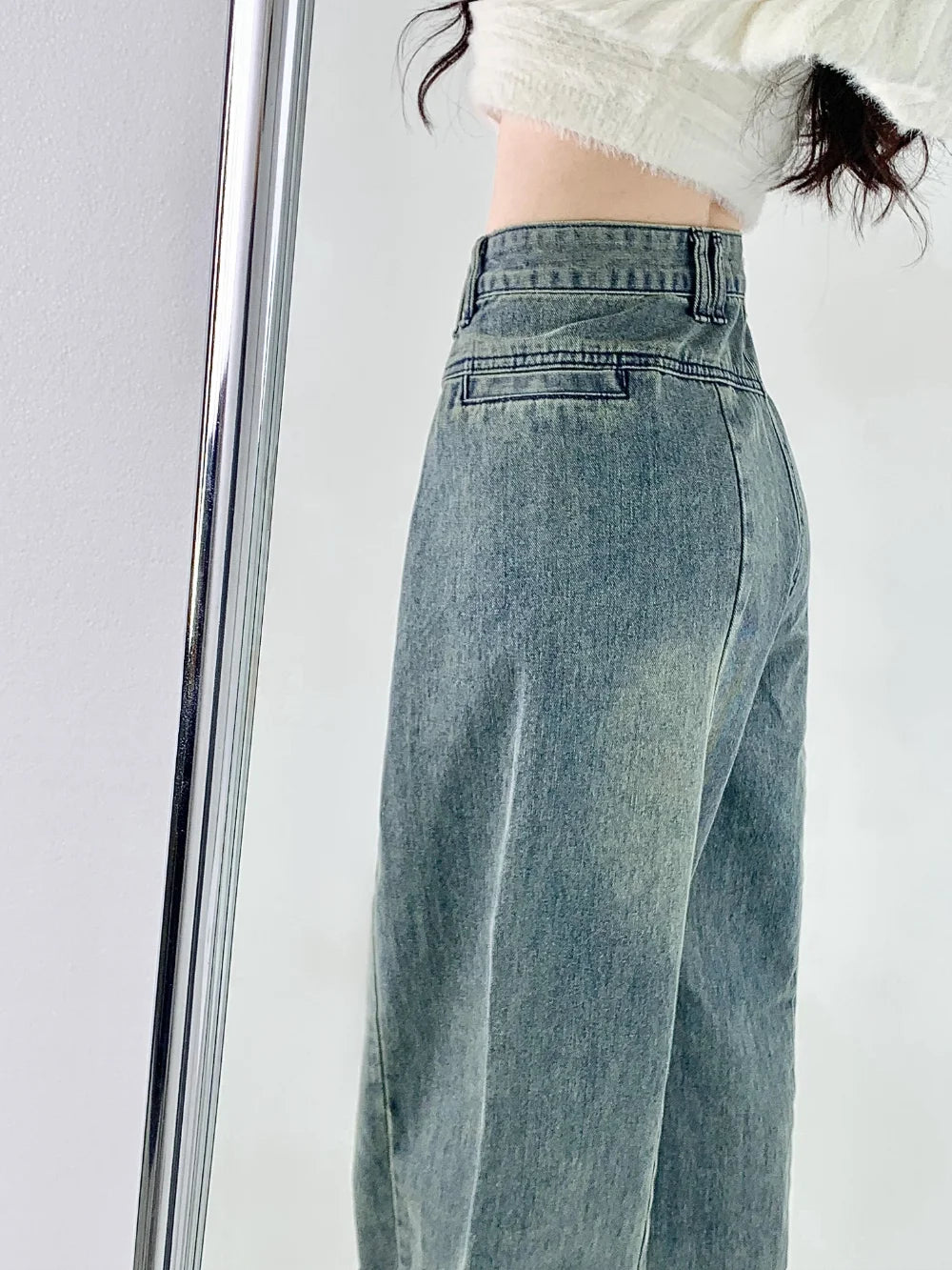 retro wide leg jeans