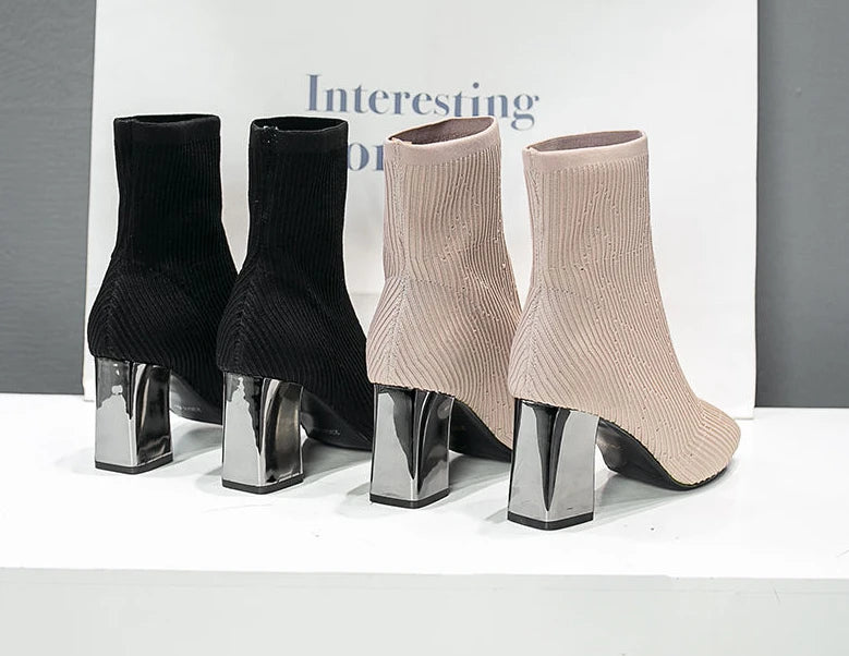 sock gothic waterproof ankle boots