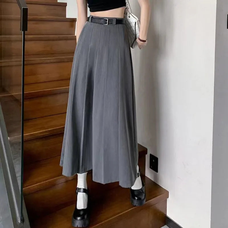 midi design fold skirts