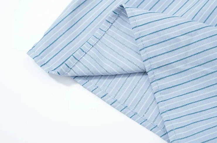 summer striped slim shirts & pants