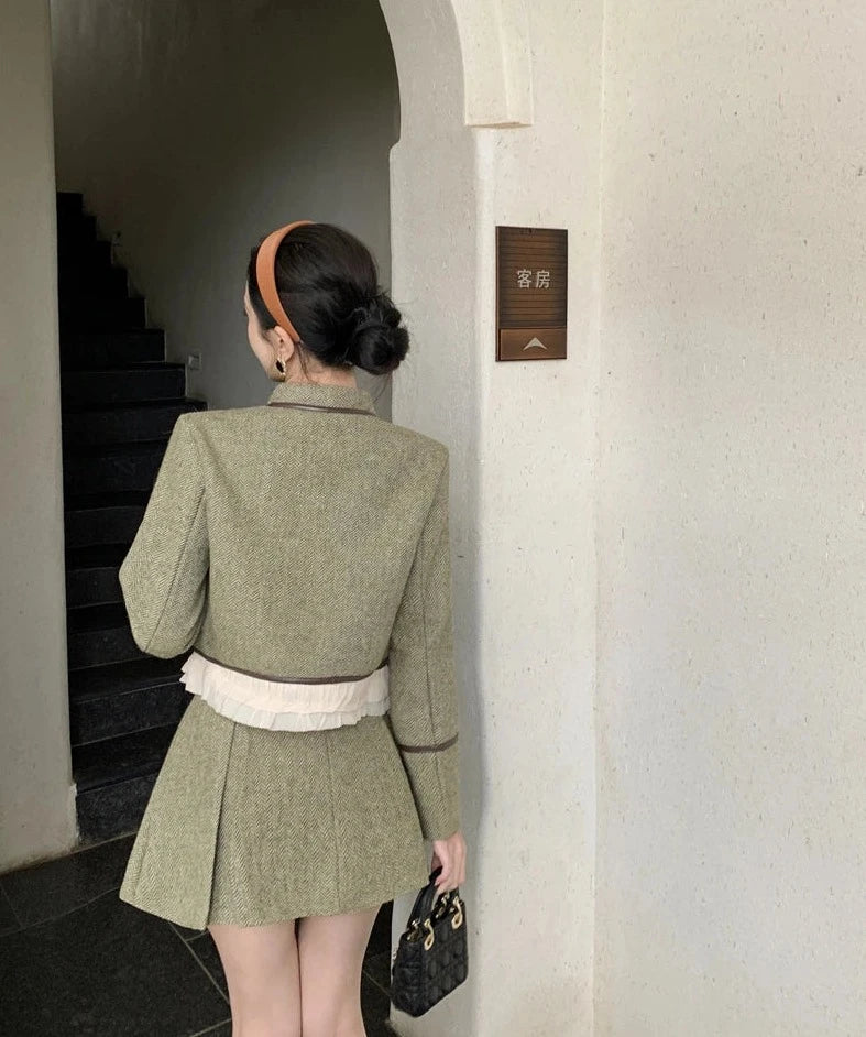 french vintage jacket coat + skirt suits