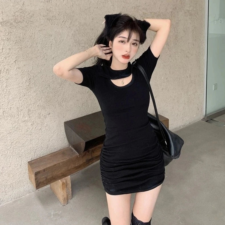 sexy hollow out mini bodycon dresses