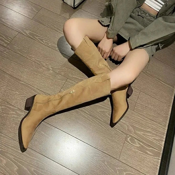 western knee high boots