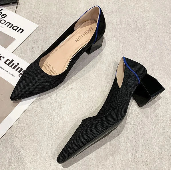 mesh pointed toe vulcanized shoes