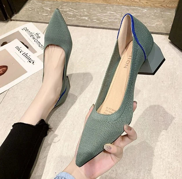 mesh pointed toe vulcanized shoes