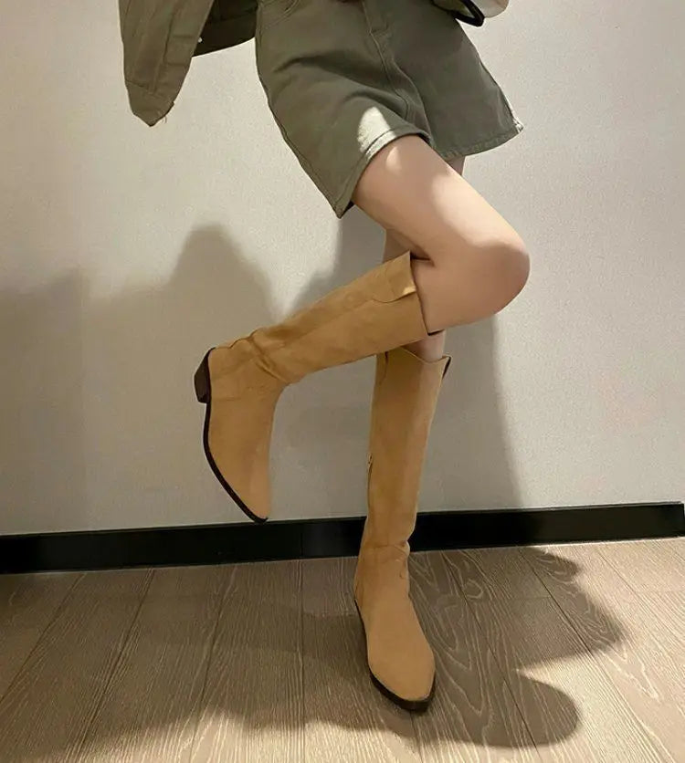 western knee high boots