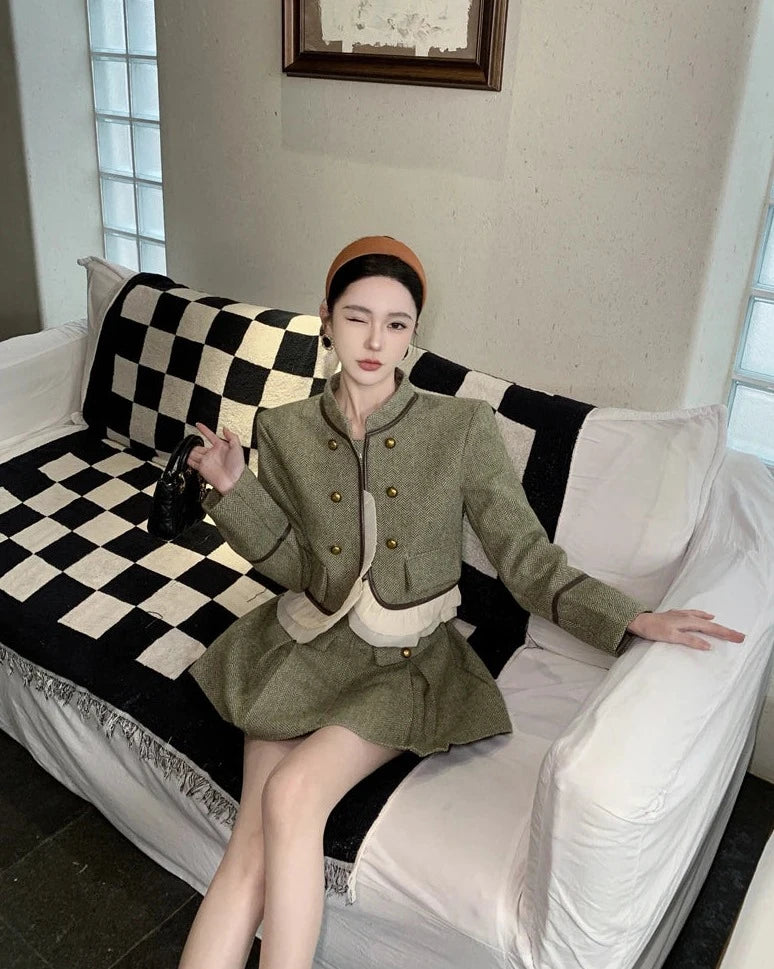 french vintage jacket coat + skirt suits