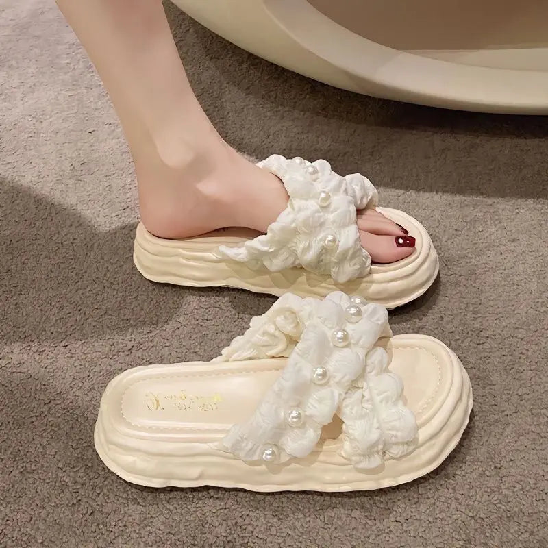 thick slides jewelry slippers