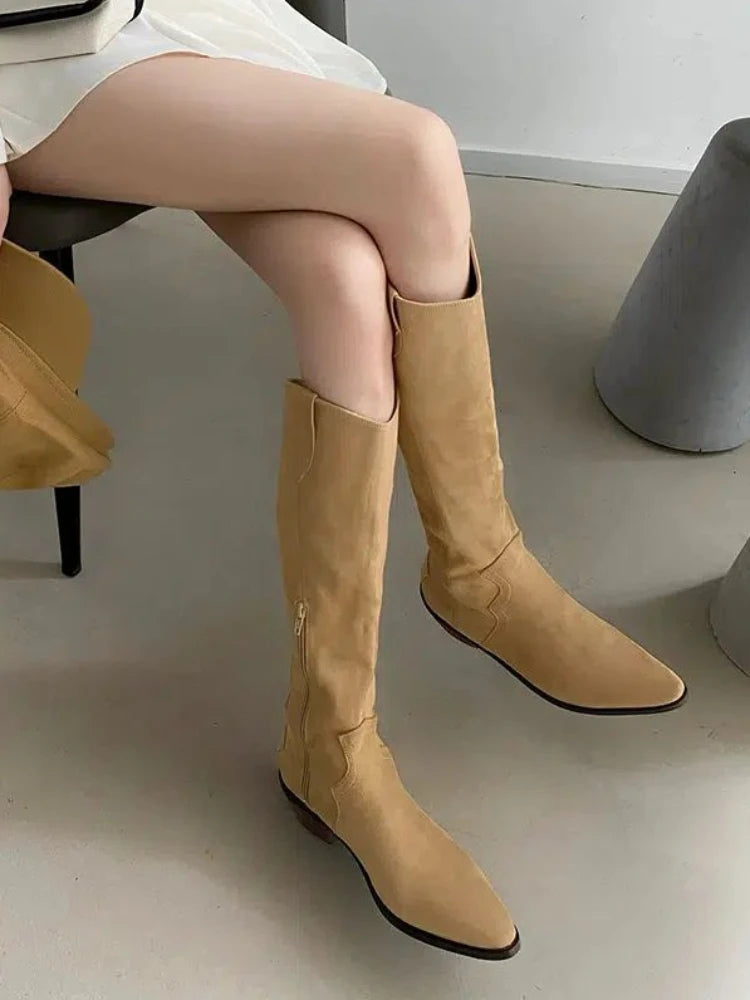 western knee high boots