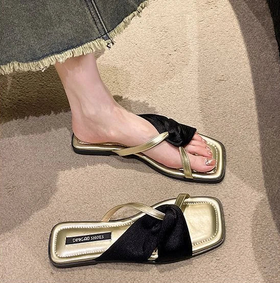 open toe slippers