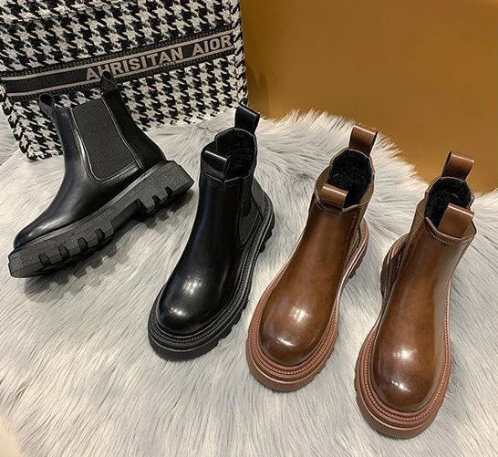 genuine leather chelsea boots