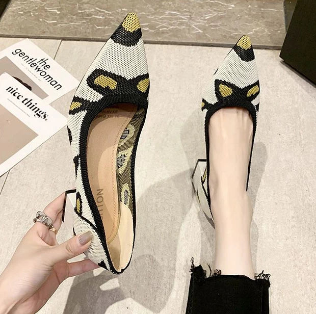 mesh pointed toe vulcanized shoes