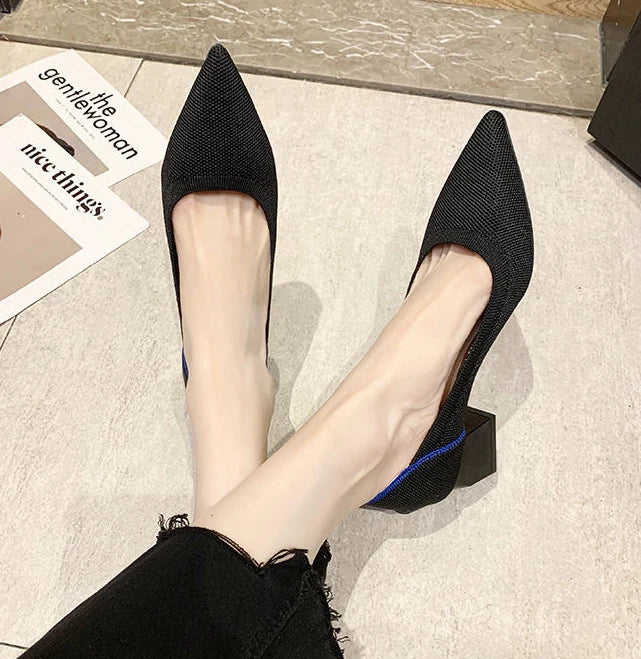 mesh pointed toe vulcanized shoes