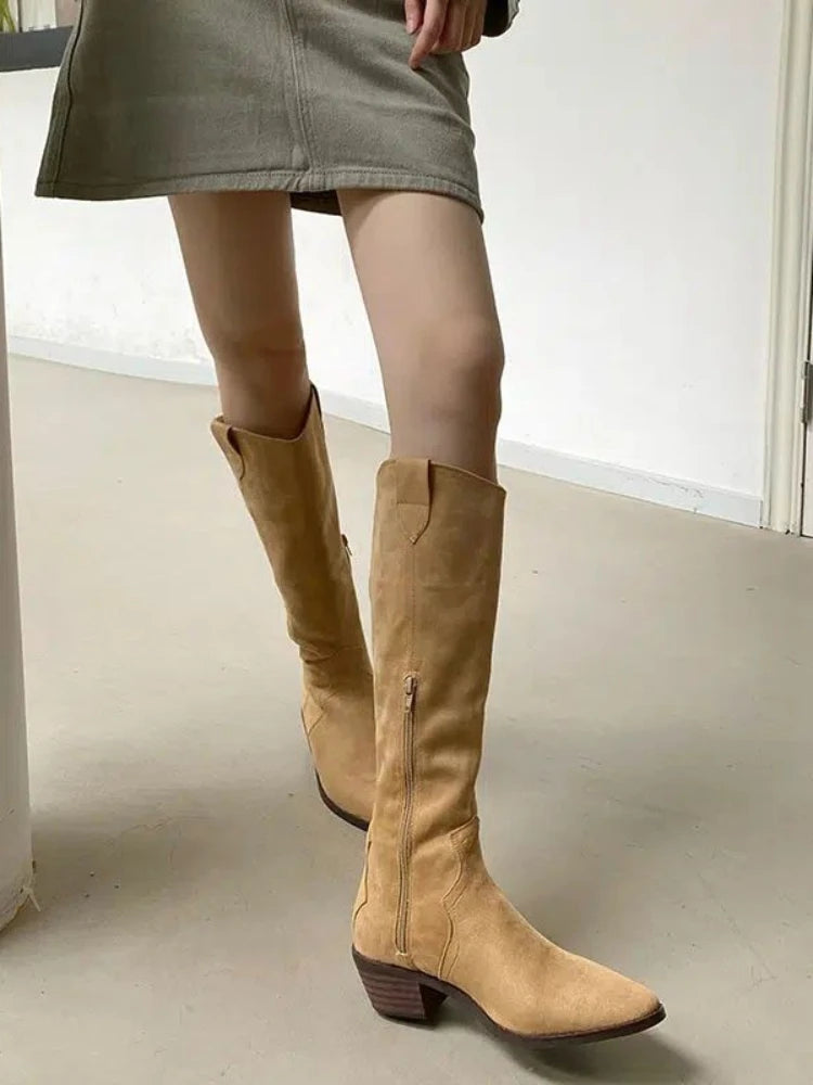 western knee high boots