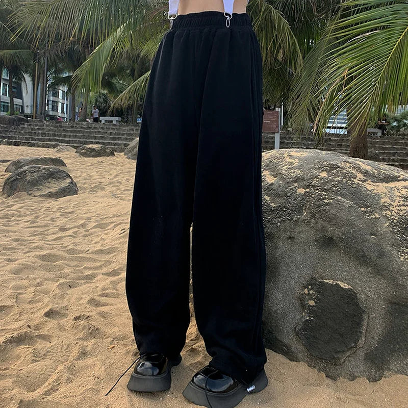 wide string banding pants