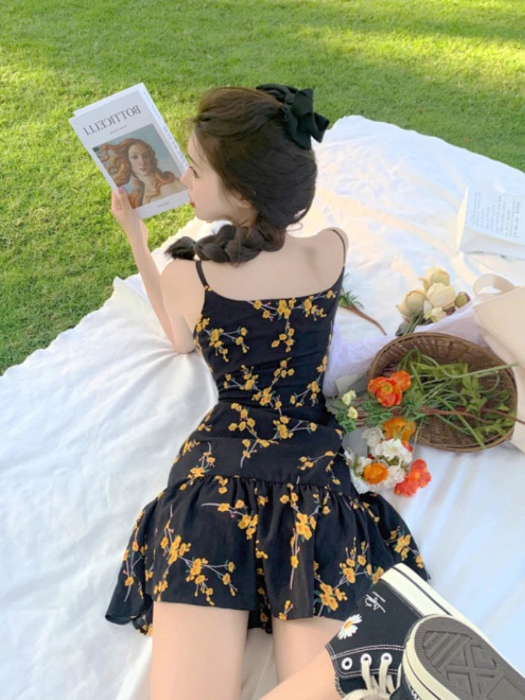 black floral dress