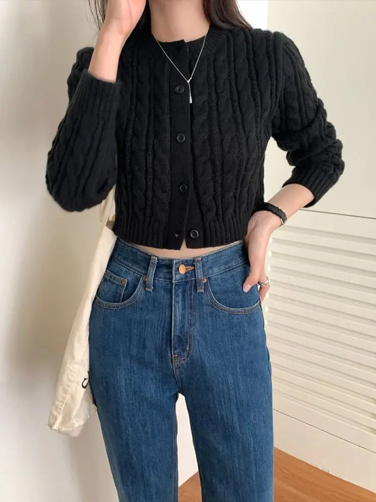 knitted cropped cardigans