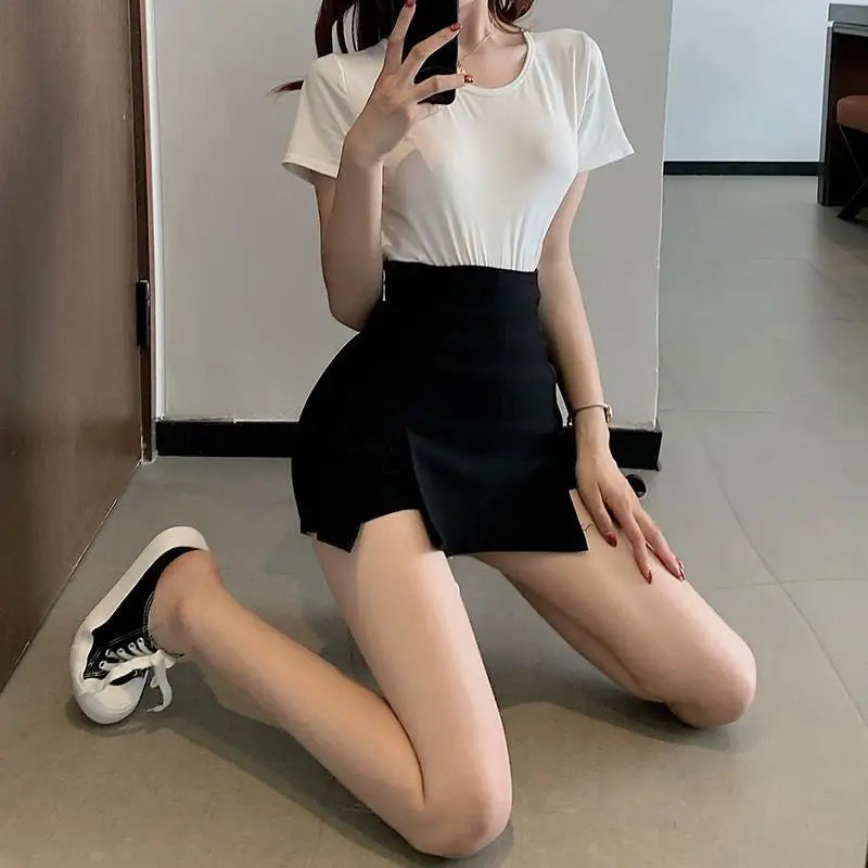 high waist booty short skirts