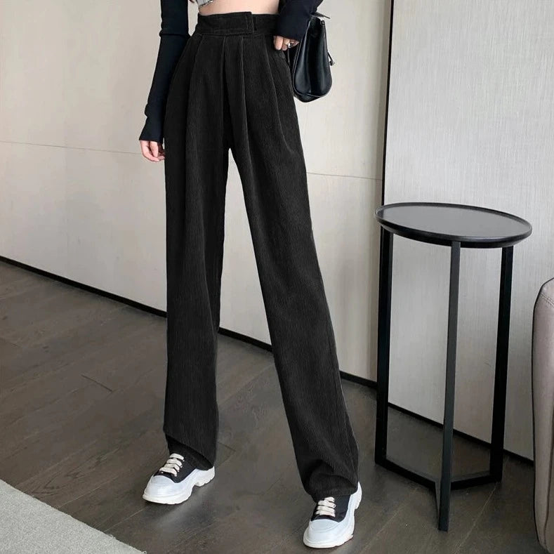 corduroy wide-legged pants