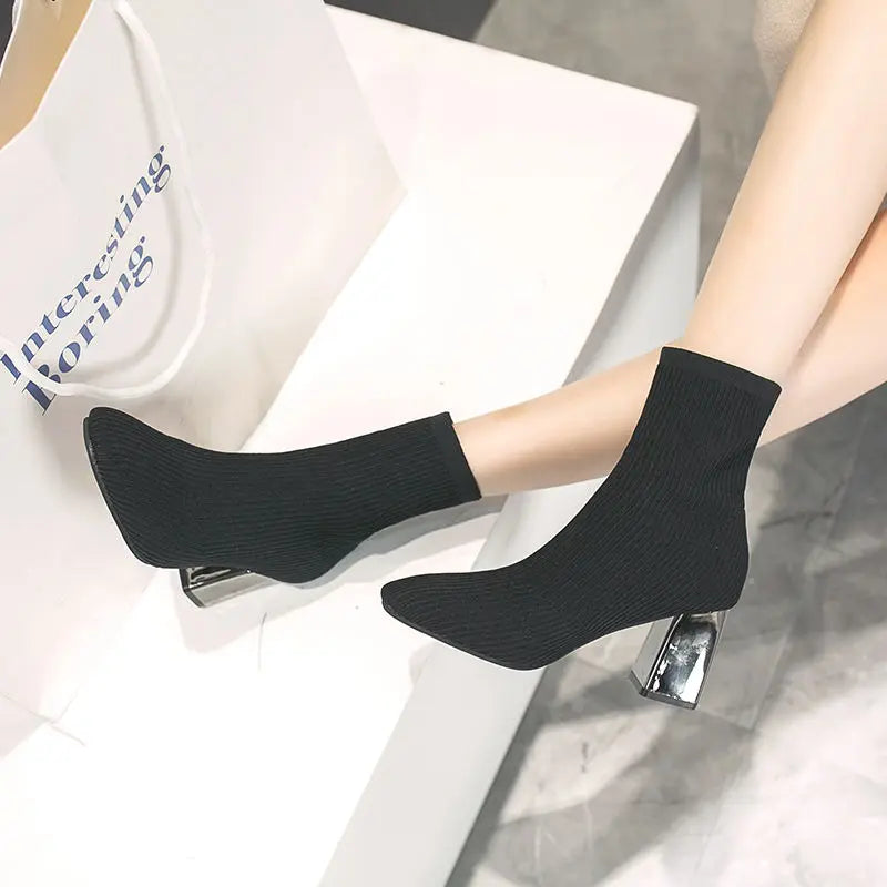 sock gothic waterproof ankle boots