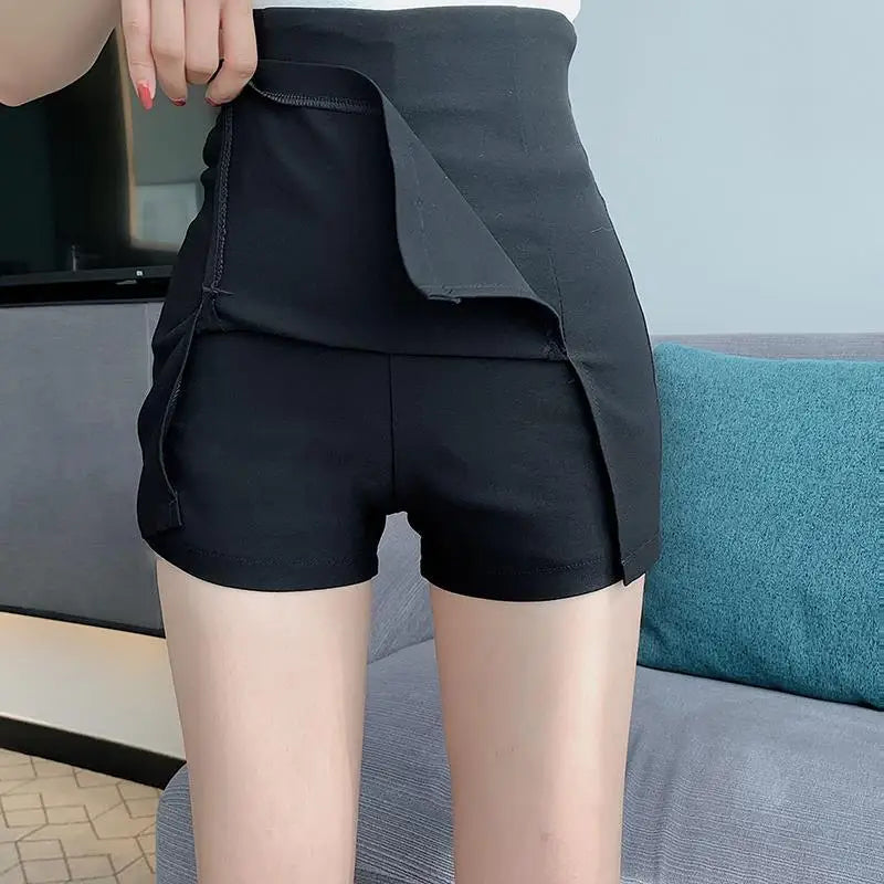 high waist booty short skirts