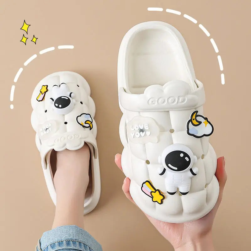 cute animal prints rubber slippers