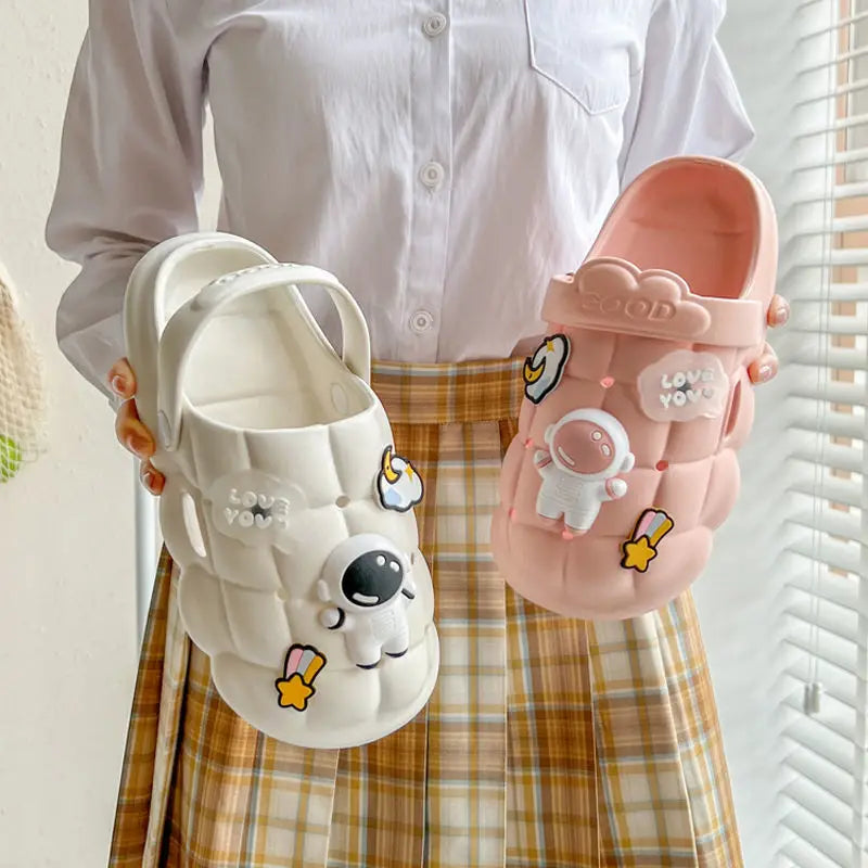 cute animal prints rubber slippers