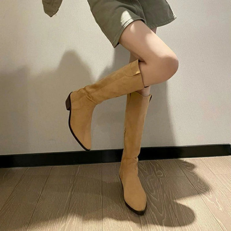 western knee high boots