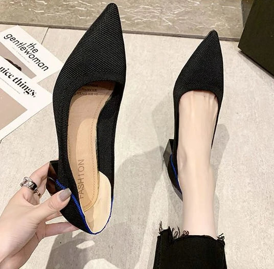 mesh pointed toe vulcanized shoes