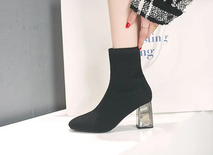 sock gothic waterproof ankle boots