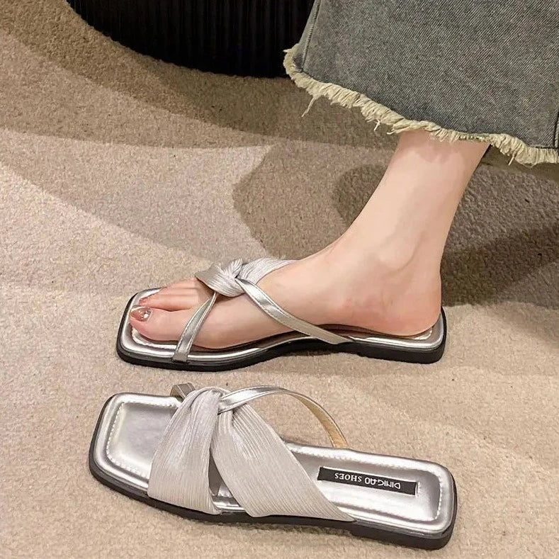 open toe slippers