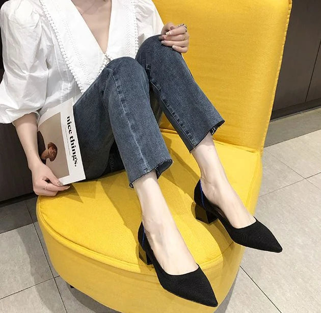 mesh pointed toe vulcanized shoes