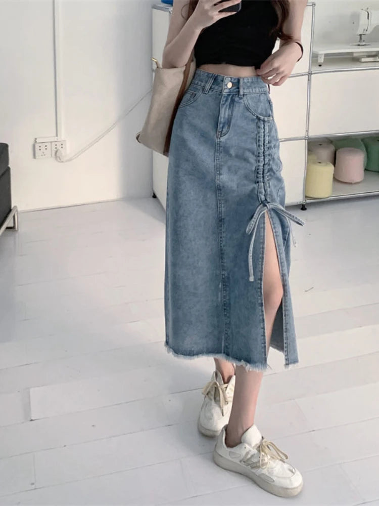 bandage denim skirts