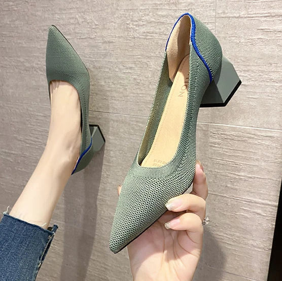 mesh pointed toe vulcanized shoes