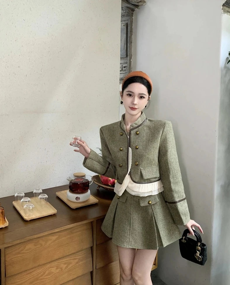 french vintage jacket coat + skirt suits