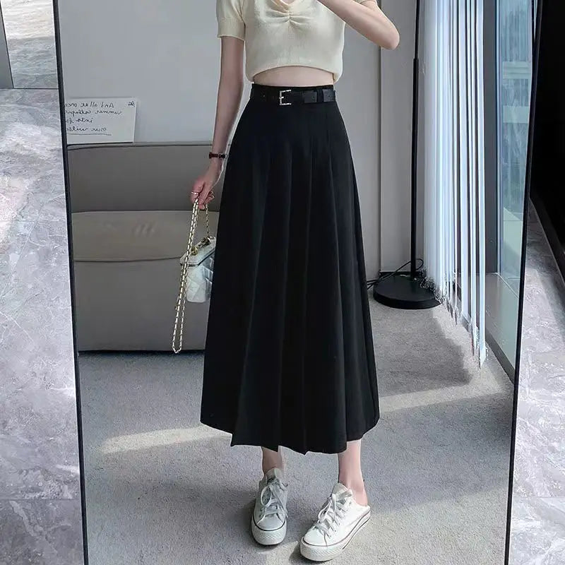 midi design fold skirts